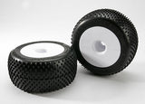 Tires & wheels assembled glued (white dished 3.8 Inch wheels