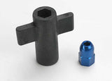 Antenna crimp nut aluminum (blue-anodized)/ antenna nut too