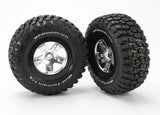 Tires & wheels assembled glued (SCT satin chrome black be