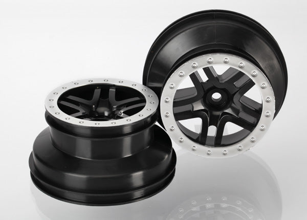 Wheels SCT Split-Spoke black satin chrome beadlock style