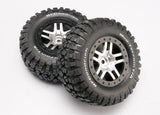 Tires & wheels assembled glued (SCT Split-Spoke satin chr