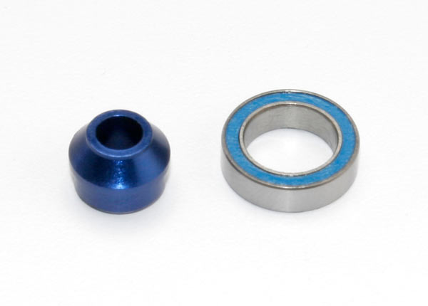 Bearing adapter 6160-T6 aluminum (blue-anodized) (1)/10x15x