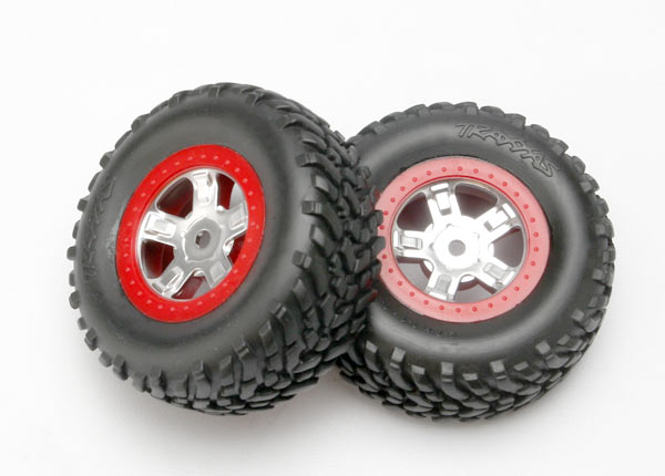 Tires and wheels assembled glued (SCT satin chrome wheels