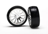 12-Sp Chrm Wheels Slick Tires