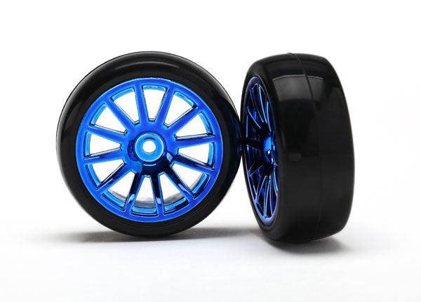 12-Sp Blue Wheels Slick Tires