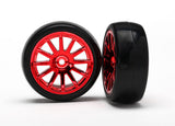 12-Sp Red Wheels Slick Tires