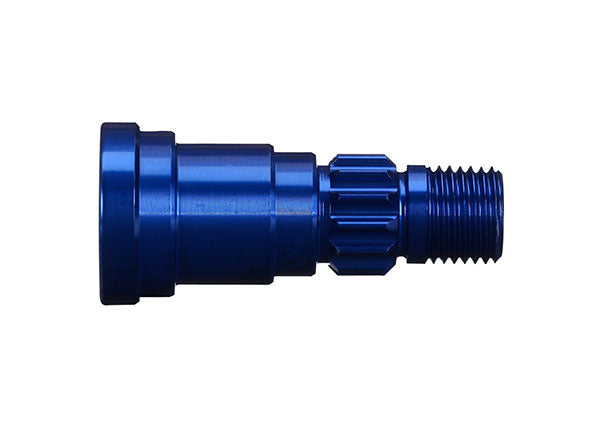 Stub axle aluminum blue-anodized(1)