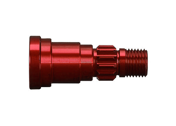 Stub axle aluminum (red-anodized) (1)