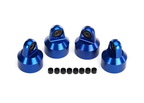 Shock caps aluminum (blue-anodized) GTX shocks (4)/ spacer