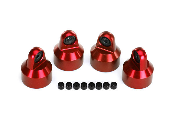 Shock caps aluminum (red-anodized) GTX shocks (4)/ spacers