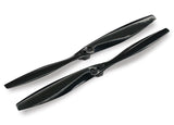 Aton rotor blade set black (2) (with screws)