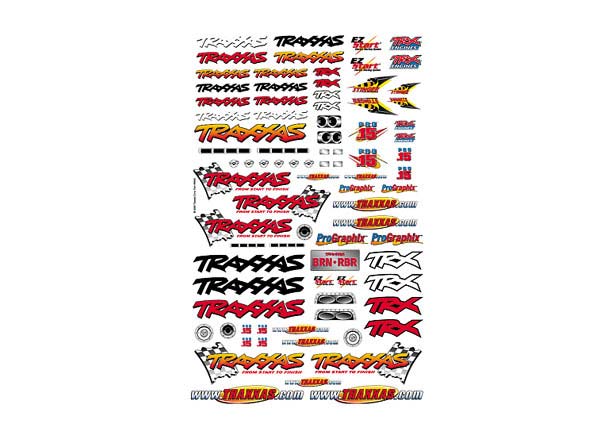 Official Team Traxxas racing decal set (flag logo/ 6-color)