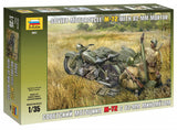 Zvezda 1/35 Soviet motorcycle M-72 with 82-mm Mortar 3651