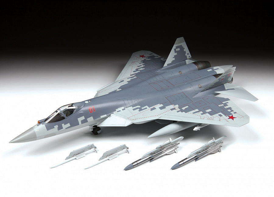 Zvezda 1/48 Sukhoi SU-57 Russian Fifth Generation Fighter Kit Z4824