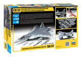 Zvezda 1/48 Sukhoi SU-57 Russian Fifth Generation Fighter Kit Z4824