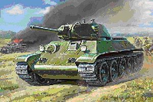 Zvezda 1/100 Soviet Tank T-34 6101