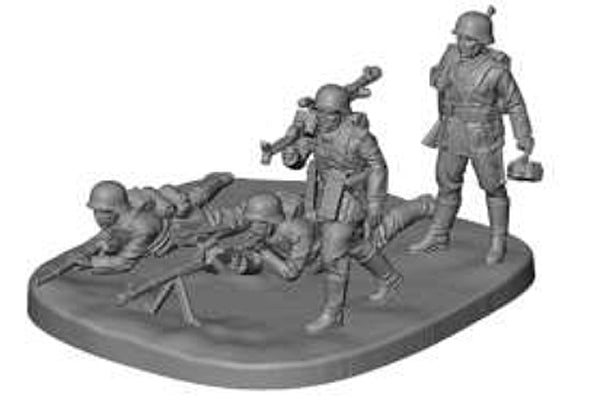 Zvezda 1/72 GERMAN WWII ANTI TANK TEAM 6216