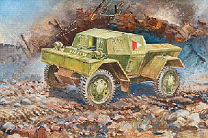 Zvezda 1/100 British Armored Car Daimler Dingo Mk-1 6229