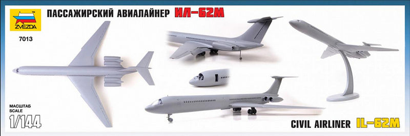 Zvezda 1/144 Soviet Civil airliner IL-62M 7013