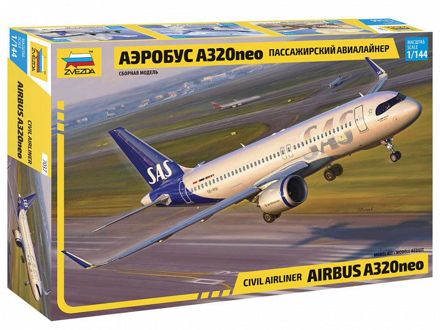 Zvezda 1/144 Airbus A320neo SAS Scandinavian 7037 – Sussex Model