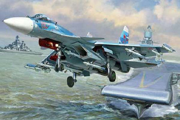Zvezda 1/72 Sukhoi SU-33 Flanker-D Russian Naval Fighter 7297