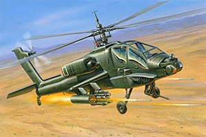 Zvezda 1/144 Apache Helicopter 7408