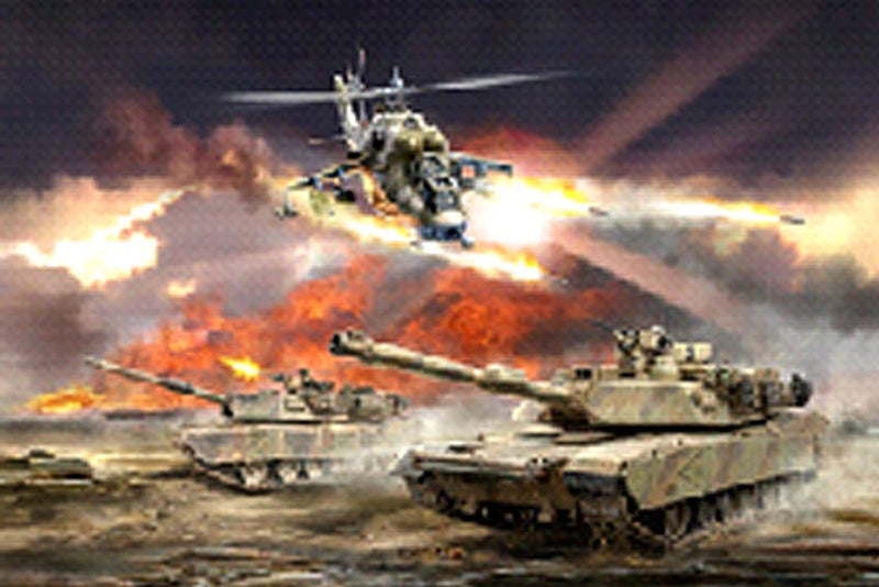 Zvezda 1/100 & 1/72 Hot War Battle for Oil 7410