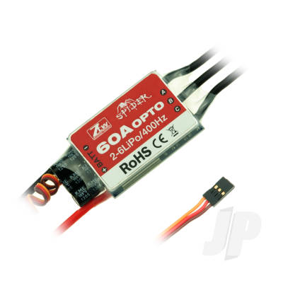 Spider 60A Opto 12V ESC (2-6 Cells)