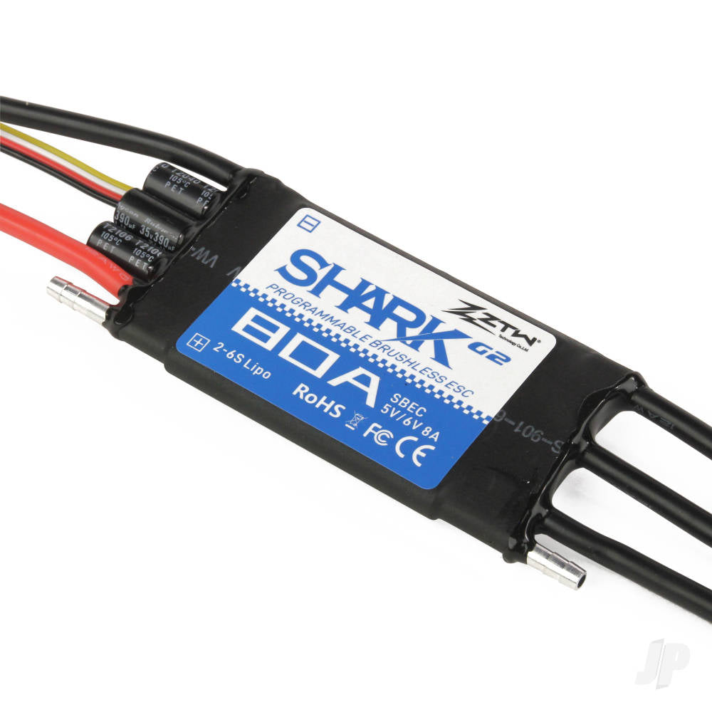 Shark Marine 80A BEC ESC (2-6 LiPo) (Water-cooled)