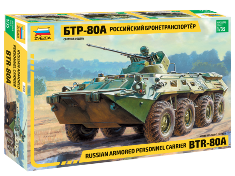 Zvezda 1/35 Russian personal armored carrier BTR-80A 3560