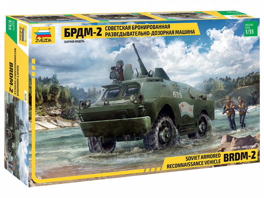 Zvezda 1/35 Soviet Armored Reconnaissance Vehicle BDRM-2 3638