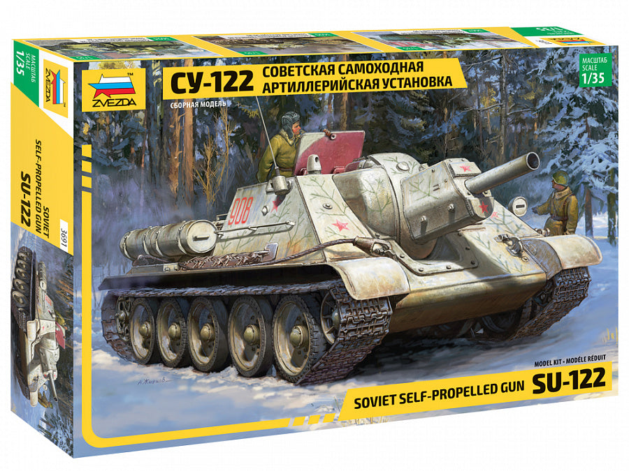 Zvezda 1/35 Soviet tank Destroyer SU-122 3691